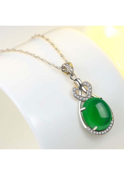 Doğal Zümrüt Lüks Düğün Büyüleyici Kadınlar Takı Kolye (Yurt Dışından) indirimleri