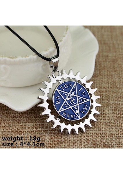 Siyah Butler Alaşım Pentagramı Pentagram Charm Ciel Sebastian Tapu Dönebilen Kolye (Yurt Dışından) fırsatları