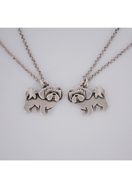 Vintage Yaka Hippi Tiny Shih Tzu Aslan Köpek Collier Kadın Erkek Kolye (Yurt Dışından)