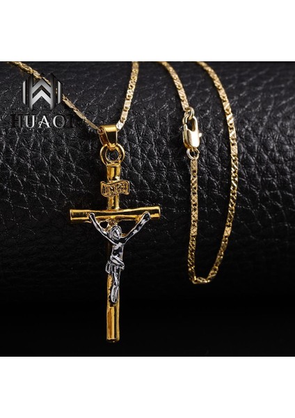 Huaqı Erkek ve Kadın Moda Alaşım Isa Haç Hip Hop Isa Dini Kolye (Yurt Dışından) fırsatları