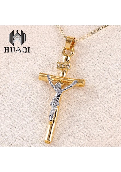 Huaqı Erkek ve Kadın Moda Alaşım Isa Haç Hip Hop Isa Dini Kolye (Yurt Dışından) indirimleri