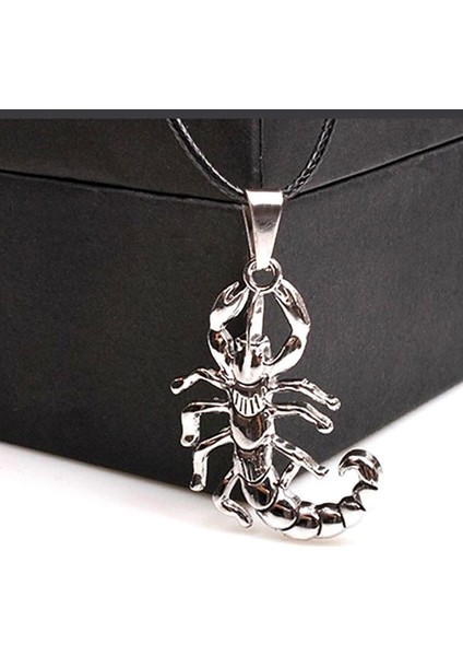Yeni Moda Vintage Titanyum Çelik Gümüş Altın Akrep Zincir Kolye (Yurt Dışından)