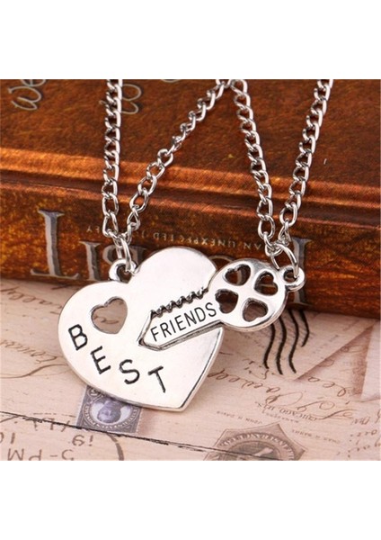 Bespmosp 2 Adet Best Friends Forever Bff Bulmaca Tuş Kilidi Kalp Dostluk Şerit Kolye (Yurt Dışından) indirimleri