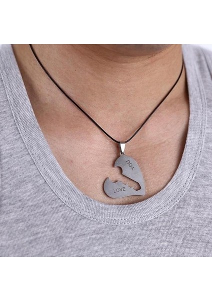 Sevgililer Eşleşen Kalp Şeklinde Anahtar Kadın/erkek Gümüş Paslanmaz Çelik Kolye (Yurt Dışından) modelleri