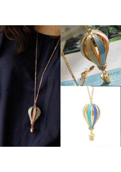 Ev Gereçleri Kadın Moda Fiyonklu Hava Balonu Kolye (Yurt Dışından)