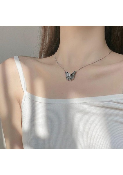 Xxww Avrupa ve Amerikan Retro Kelebek Alaşımlı Kaplama Dayanıklı Kolye (Yurt Dışından) modelleri