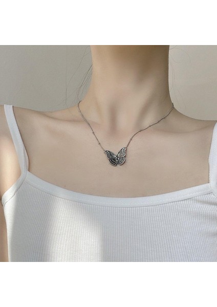 Xxww Avrupa ve Amerikan Retro Kelebek Alaşımlı Kaplama Dayanıklı Kolye (Yurt Dışından) indirimleri