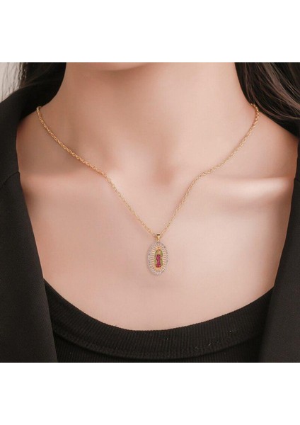 Meryem Ana Altın Bijoux Kristal Kadın Moda Katolik Takı Kolye (Yurt Dışından) fiyatları