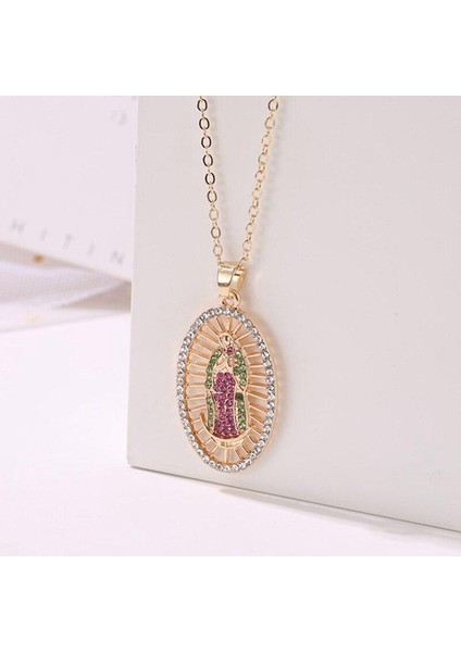 Meryem Ana Altın Bijoux Kristal Kadın Moda Katolik Takı Kolye (Yurt Dışından) modelleri