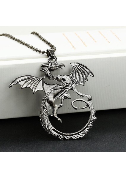 Basit Punk Güç Oyunu Tangerian Dragon Ziyafet Erkek I Kolye (Yurt Dışından) modelleri