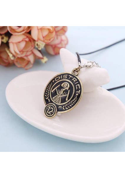Açlık Oyunları Bölge 12 Logo Emaye Bronz Eski Moda Takı Kolye (Yurt Dışından)