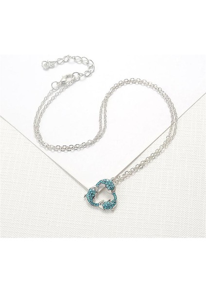 Nefis Sevimli Yunuslar Şanslı Kadın Doğum Günü Parti Takı Kolye (Yurt Dışından)