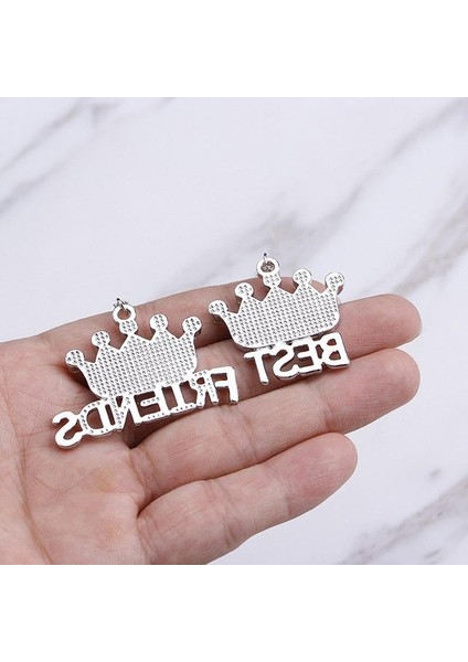 Crown Girlfriends 2ADET / Set Mor Takı Çocuklar Için Kolye (Yurt Dışından) modelleri