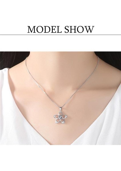 Moda Takı Bitki Çiçek Boş Tasarım Gümüş Köprücük Kemiği Kristal Gerdanlık Kolye (Yurt Dışından)
