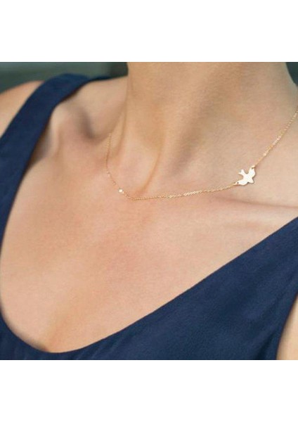 Lemfo Izle Moda Kadın Basit Kuş Klavikula Zincir Takı Kolye (Yurt Dışından) fırsatları