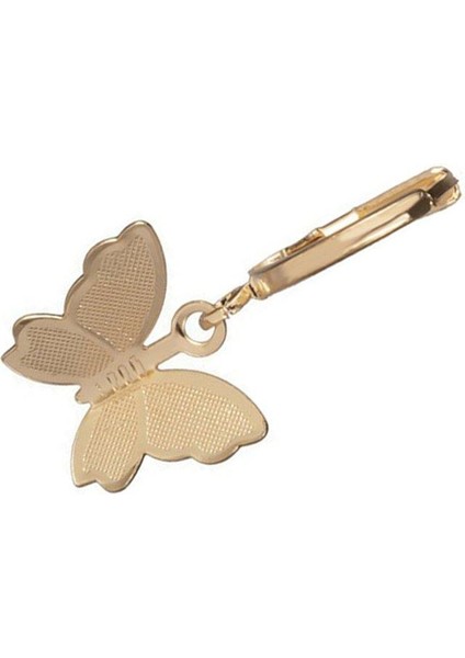 Lccj Kelebek Damla Küpe Moda Takı Sevimli Halka Küpe Altın Gümüş Renk Kolye (Yurt Dışından)