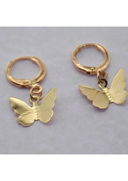 Lccj Kelebek Damla Küpe Moda Takı Sevimli Halka Küpe Altın Gümüş Renk Kolye (Yurt Dışından) fırsatları