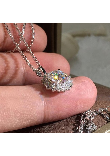 Kadın Yüksek Kaliteli Parlak Kristal Klavikula Zincir Trendy Takı Kolye (Yurt Dışından)