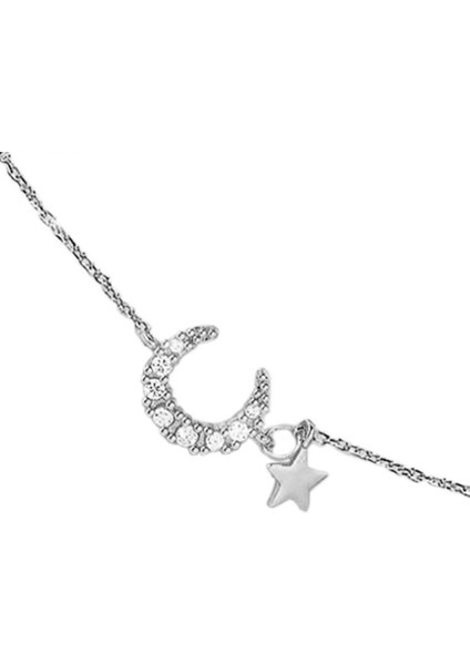 Yıldız Ay Klavikula Zinciri Kore Zirkon Kadın Takısınıne Kolye (Yurt Dışından) fiyatları