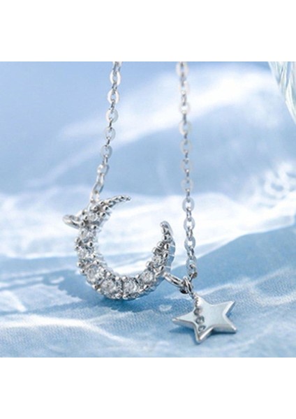 Yıldız Ay Klavikula Zinciri Kore Zirkon Kadın Takısınıne Kolye (Yurt Dışından) indirimleri
