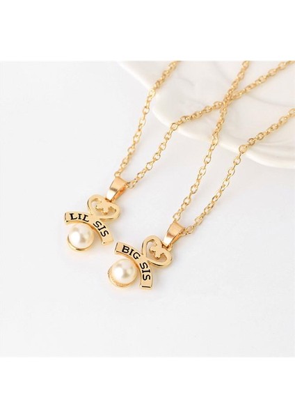 Lıl Sıs Bıg Sıs Kardeş En Iyi Arkadaşlar Bff Inci Kolye (Yurt Dışından) fırsatları