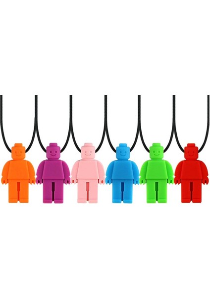 Otistik Çocuklar Için 1 Adet Silikon Robot Şekilli Bebek Diş Kaşıyıcınız Chew Duyusal Çiğneme Kolye (Yurt Dışından) modelleri