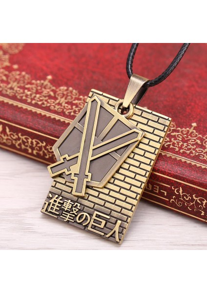 Titan Büyük Dört Kolordu Logo Alaşım Charm Halat Zincir Erkekler Takı Saldırı Kolye (Yurt Dışından)