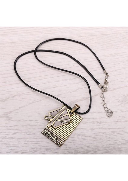 Titan Büyük Dört Kolordu Logo Alaşım Charm Halat Zincir Erkekler Takı Saldırı Kolye (Yurt Dışından) fiyatları