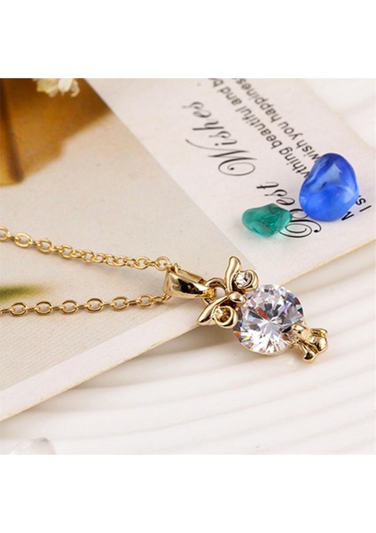 Kazak Baykuş Zirkon Avrupa ve Amerikan Modası Kolye (Yurt Dışından)