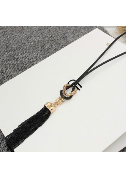 Avrupa ve Amerikan Modası Uzun Düğümlü Düğümlü Püskül Vahşi Trend Kazak Zinciri Kolye (Yurt Dışından) fırsatları