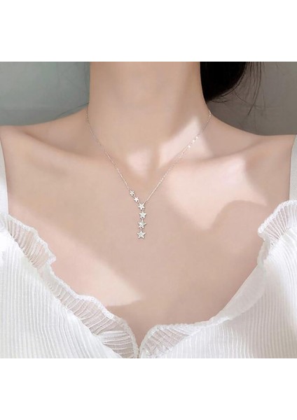 Charm Kadın Köprücük Kemiği Ler Mücevher Günlük Yıldız Ucu Kolye (Yurt Dışından)
