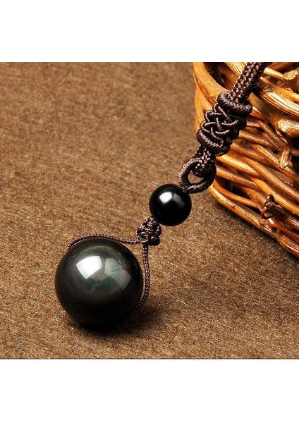 Kadın Erkek Siyah Göz Gökkuşağı Boncuk Şanslı Zincir Için Doğal Taş Kolye (Yurt Dışından) modelleri