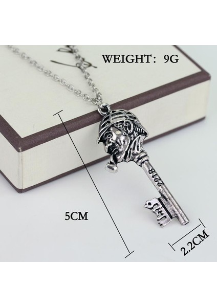 Moda Takı Filmleri Sherlock Holmes 221B Yüz Anahtar Boru Şapka Charm ile Kolye (Yurt Dışından)