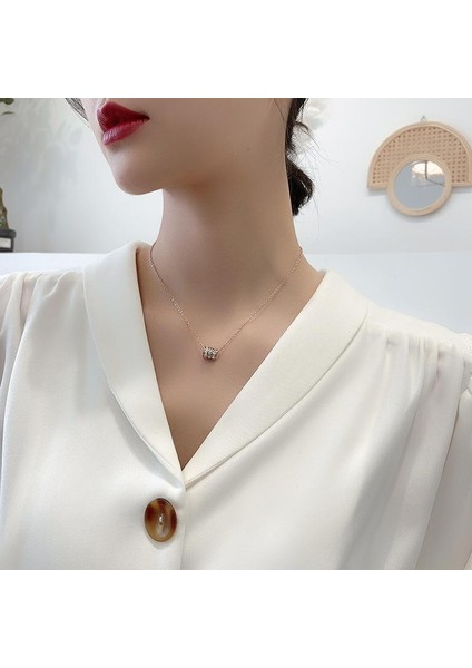 Kadın Gümüş Takı Takı Boyunbağı Giyim I Moda Kolye (Yurt Dışından)