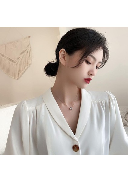 Kadın Gümüş Takı Takı Boyunbağı Giyim I Moda Kolye (Yurt Dışından)