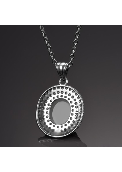 Doğal Aytaşı Gümüş Kaplama Takı Kadınlar Için Vintage Yıldönümü Partisi Kolye (Yurt Dışından) fırsatları