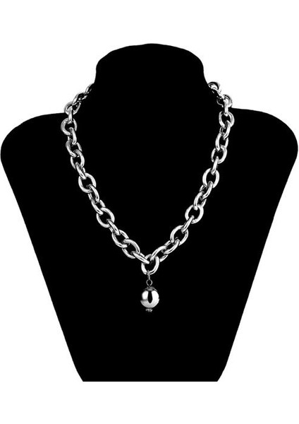 Yuvarlak Top Gerdanlık Kadın Bildirimi Parti Takı Punk Metal Kolye (Yurt Dışından) fiyatları