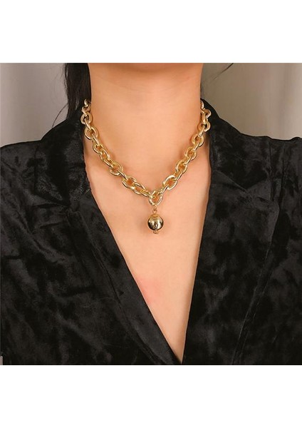 Yuvarlak Top Gerdanlık Kadın Bildirimi Parti Takı Punk Metal Kolye (Yurt Dışından) modelleri