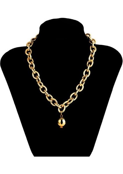 Yuvarlak Top Gerdanlık Kadın Bildirimi Parti Takı Punk Metal Kolye (Yurt Dışından) fırsatları