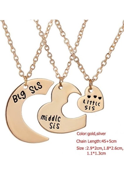 Üç Yapraklı Aşk Kalp Aile Takı Dikiş Aşk Seti Kolye (Yurt Dışından) fırsatları