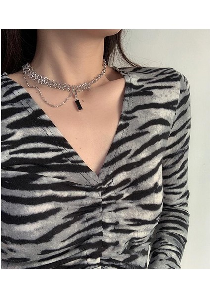 Kadın Gümüş Takı Giyim I Moda Takı Boyunbağı Kolye (Yurt Dışından)