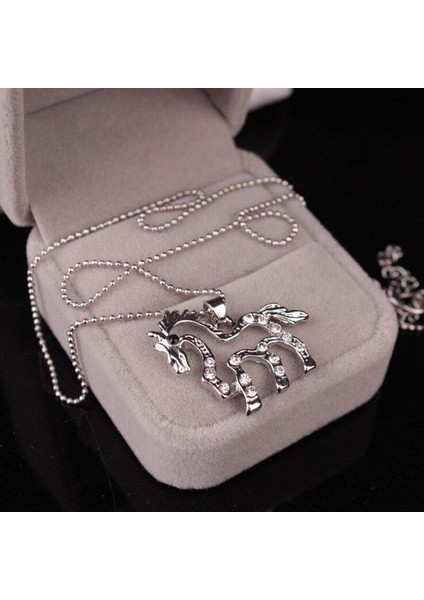 Yeni Moda Kadın Klavikula Gümüş Renk Alaşım Zincir Charm Gerdanlık Parti Takı Kolye (Yurt Dışından)