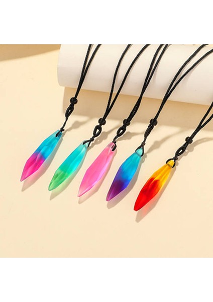 Kuzey Işıkları Doğal Taş Polaris Reçine El Yapımı Moda Takı Kolye (Yurt Dışından)