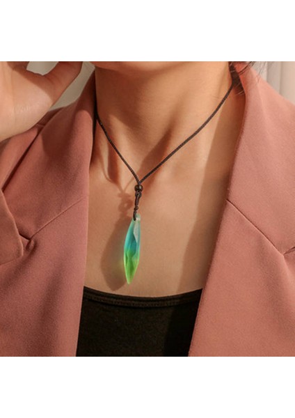 Kuzey Işıkları Doğal Taş Polaris Reçine El Yapımı Moda Takı Kolye (Yurt Dışından) indirimleri