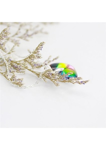 Çok Renkli Kristal Şeftali Kalp Boncuk Zincir Noel Zamanı Taş Kalp Şekli Kolye (Yurt Dışından) modelleri