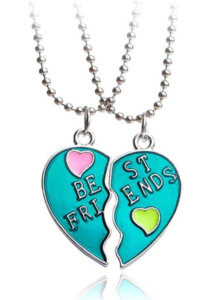Best Friend 2 Parça Dikiş Büyüleyici Kırık Kalp Şeklinde Kadın Sonsuza Kadar Takı Kolye (Yurt Dışından) fiyatları