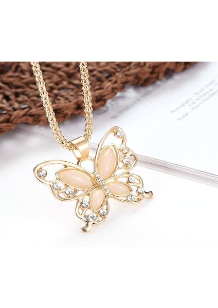Moda Parlak Kelebek Şekli Içi Boş Alaşım Uzun Kazak I Kolye (Yurt Dışından) fiyatları