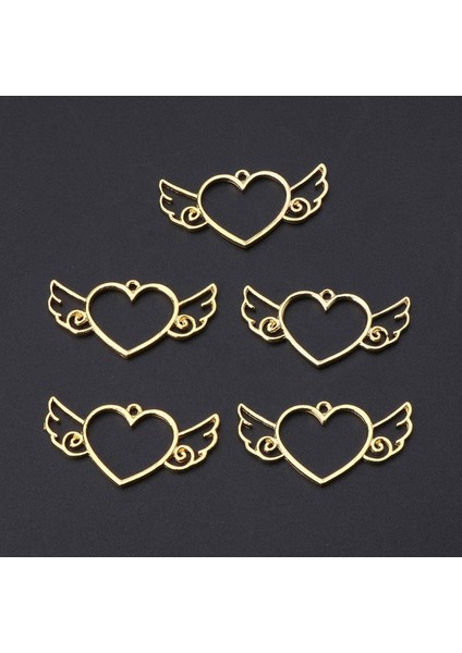 Çiçek Kalp Kanatları Boş Çerçeve Açık Çerçeve Ayarı Uv Reçine Takı Kolye (Yurt Dışından) modelleri