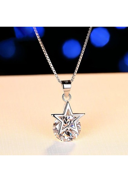 Kore Modası Beş Köşeli Yıldız Kolye (Yurt Dışından)