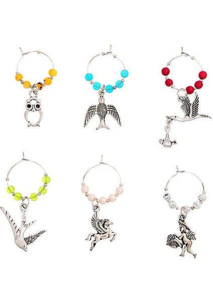 Hoomall Karışık Şarap Charms Hayvanlar Desen Sarkıt Masa Süslemeleri Kolye (Yurt Dışından)